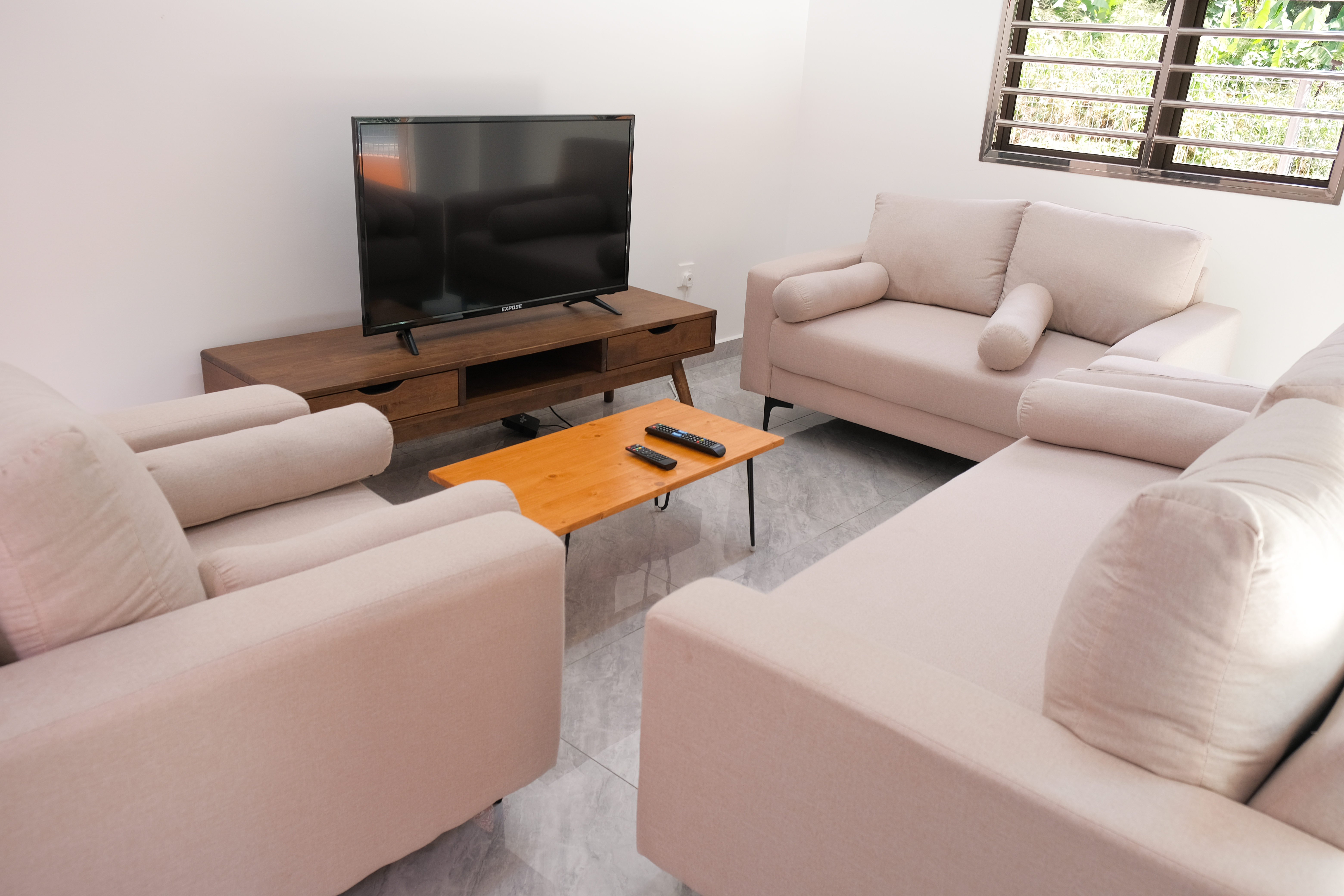 Living room with art pieces