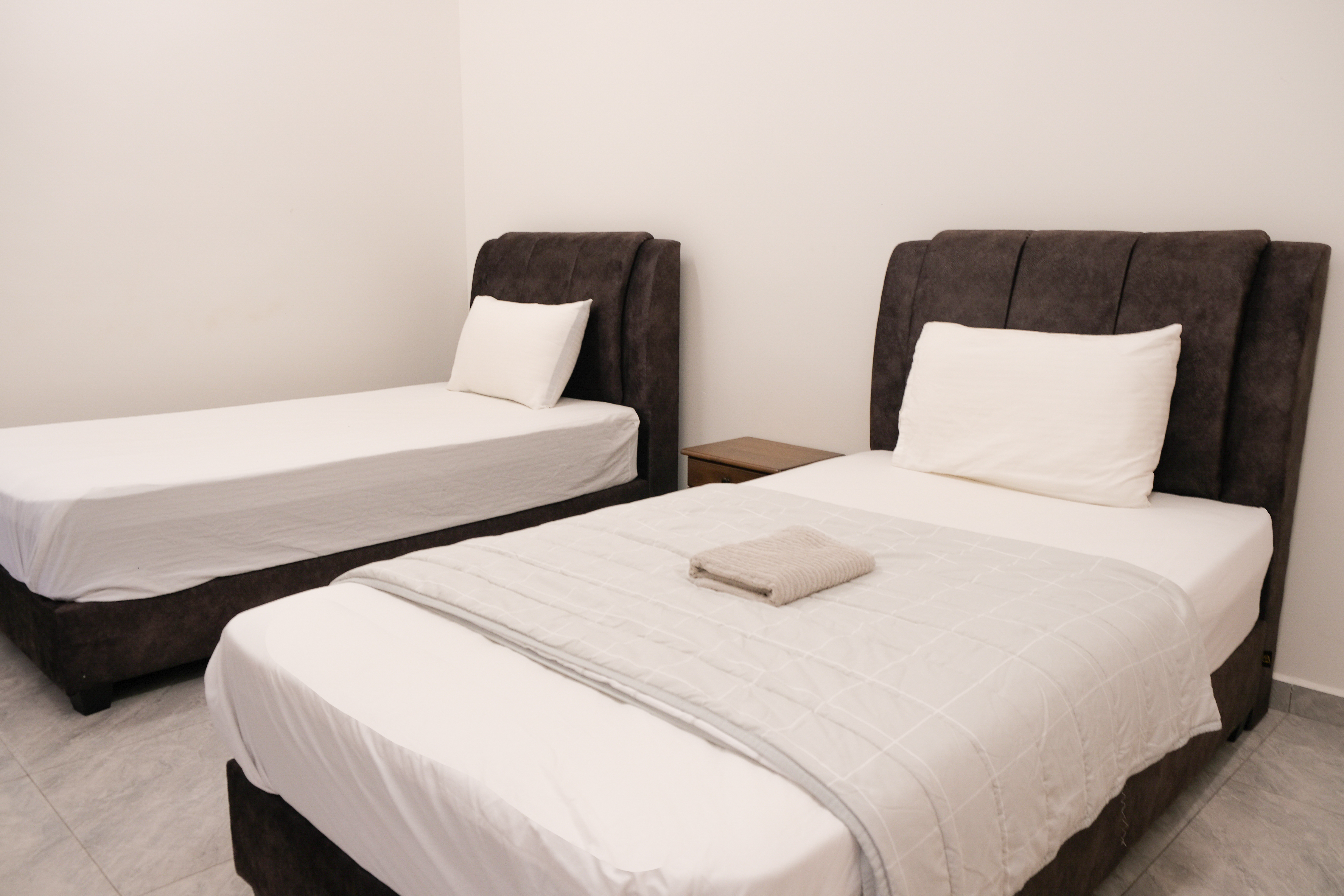 Cozy bedroom with warm lighting